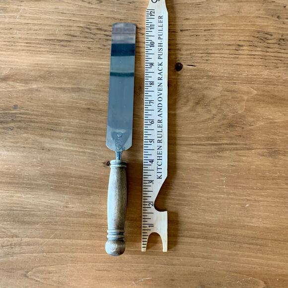 Vintage EKCO Cake Frosting/Icing Stainless Steel Spatula 11.5” Wood Handle USA - Picture 3 of 9